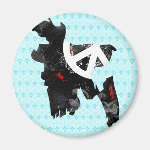 Bengalese Trendy Peace Sign met Bengalese kaart Magneet