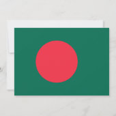 Bengalese vlag, vlag van Bangladesh bruiloft Kaart (Achterkant)