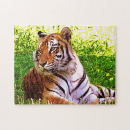 Bengalige tijger in de Grass Puzzle Legpuzzel