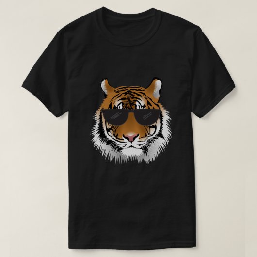 Bengalige tijger met zonnebril Bengalen tijger T-shirt (Design voorkant)
