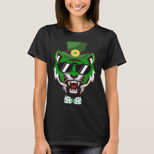Bengalige tijger zonnebril Sint Pat T-shirt