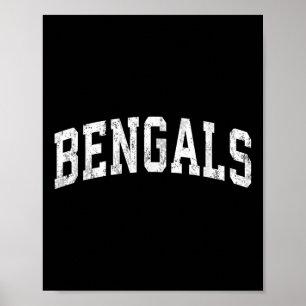 Bengals Mascot  Athletic Sports Name Design Poster
