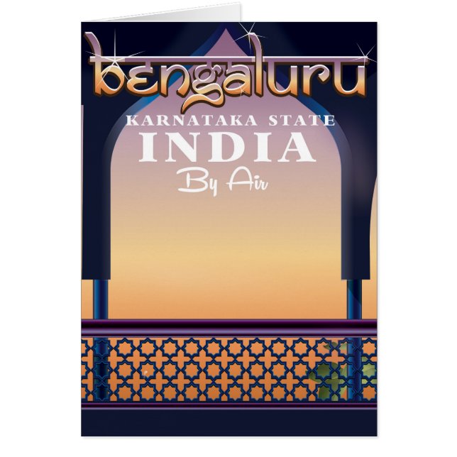 Bengaluru, India reisposter (Voorkant)