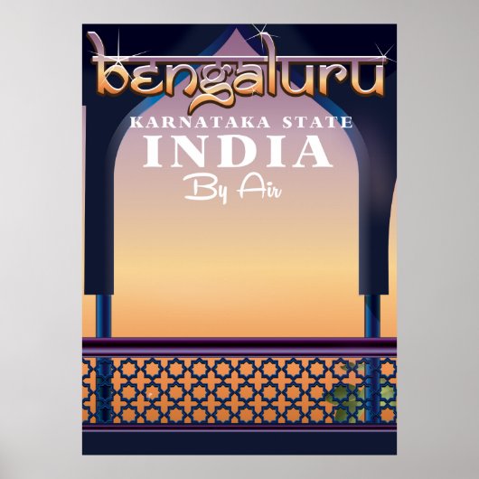 Bengaluru, India reisposter Poster (Voorkant)