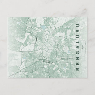 Bengaluru India Stadkaart Minimalistisch Ontwerp Briefkaart