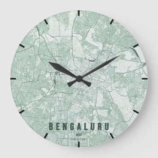 Bengaluru India Stadkaart Minimalistisch Ontwerp Grote Klok
