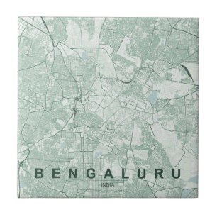 Bengaluru India Stadkaart Minimalistisch Ontwerp Tegeltje