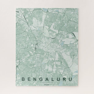 Bengaluru India Stadsplattegrond Minimalistisch On Legpuzzel