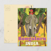 Bengaluru Indiase reisposter Briefkaart (Voorkant / Achterkant)