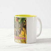 Bengaluru Indische reisposter Tweekleurige Koffiemok (Voorkant rechts)