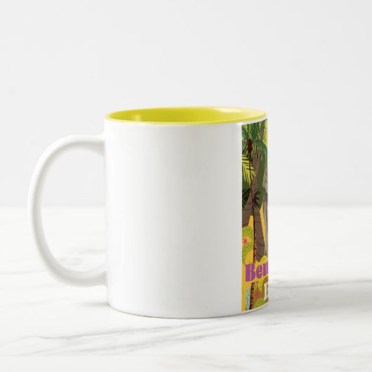 Bengaluru Indische reisposter Tweekleurige Koffiemok (Links)