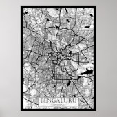 Bengaluru Karnataka Map Poster (Voorkant)