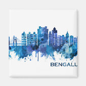 Bengaluru Karnataka Skyline Blue Magneet (Voorkant)