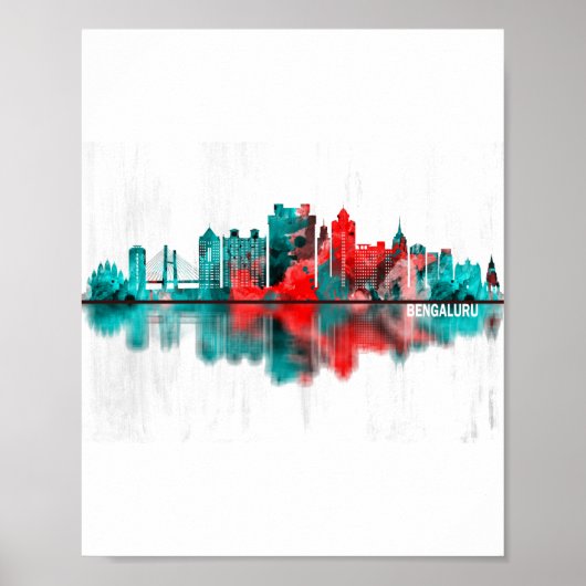 Bengaluru Karnataka Skyline Poster (Voorkant)
