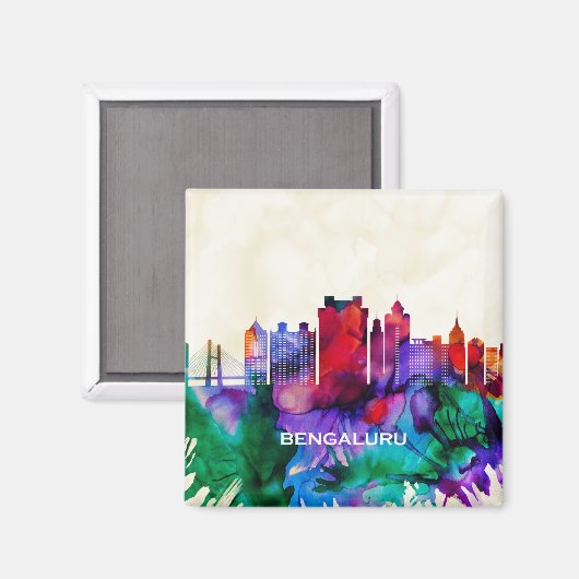 Bengaluru Skyline Magneet (Voorkant / Achterkant)