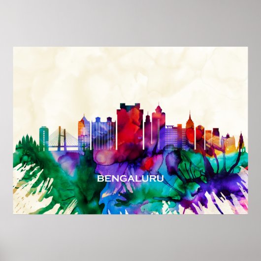 Bengaluru Skyline Poster (Voorkant)