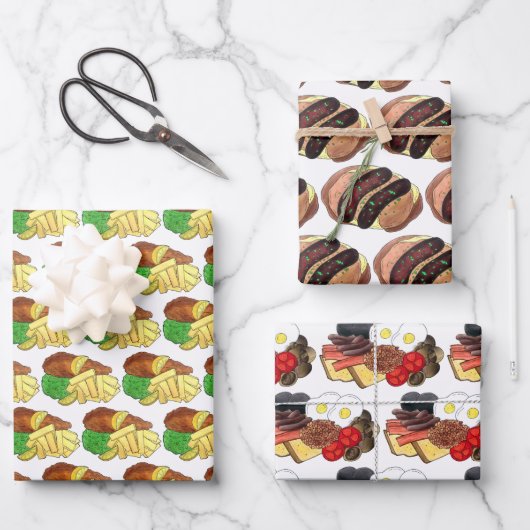 Bengaren en slakken, volledig Engels Inpakpapier Vel (Voorkant)