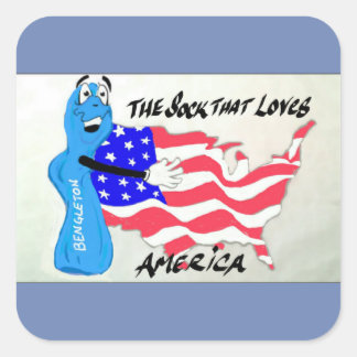 Bengelton Sokken Vierkante Sticker