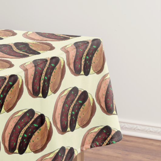 Bengers en Mash British Pub Food Sausage Tafelkleed (Voorbeeld)