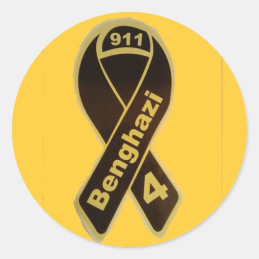 Benghazi 4 lint ronde sticker (Voorkant)