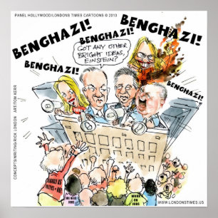 Benghazi Als Politiek Hebben We Banen Spotprent Poster