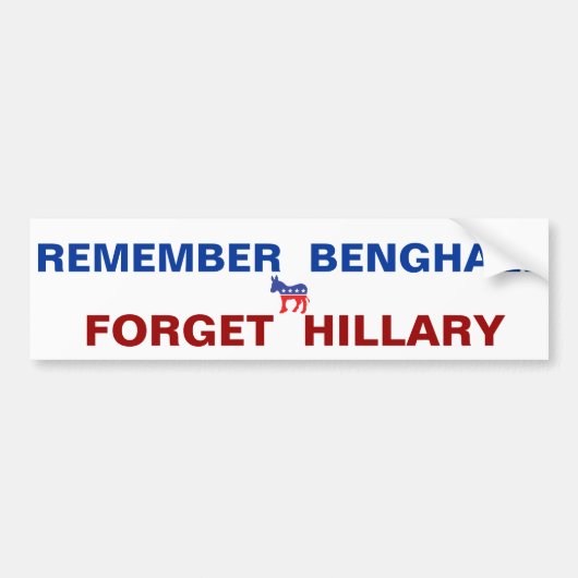 Benghazi bumpersticker ter herinnering (Voorkant)