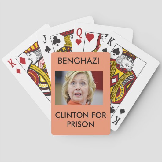 BENGHAZI CLINTON VOOR PRISON SPEELKAARTEN (Achterkant)