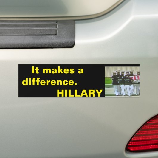Benghazi. Het maakt een verschil. Hillary Bumpersticker (Op auto)