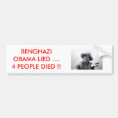 BENGHAZI/OBAMA-BUMPERSTICKER BUMPERSTICKER (Voorkant)