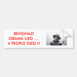 BENGHAZI/OBAMA-BUMPERSTICKER BUMPERSTICKER
