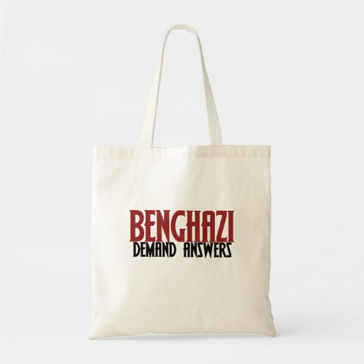 Benghazi vraagt om antwoorden tote bag (Voorkant)