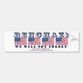 Benghazi - We zullen niet vergeten Bumpersticker (Voorkant)