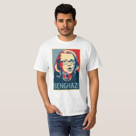 Benghazy T-shirt - Obama poster parody (Voorkant volledig)