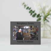 Bengle Sokken "Family Tradition" Briefkaart (Staand voorkant)