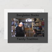 Bengle Sokken "Family Tradition" Briefkaart (Voorkant / Achterkant)