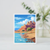 Benhaddau Marokko vintage reisillustratie Briefkaart (Staand voorkant)