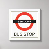 Benidorm Bus Stop Canvas Afdruk (Voorkant)