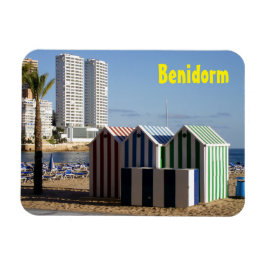 Benidorm, casetas de baño en playa de Levante Magneet