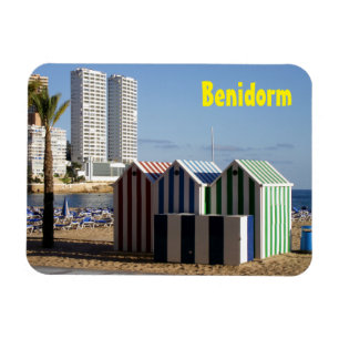 Benidorm, casetas de baño en playa de Levante Magneet