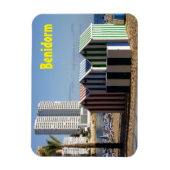 Benidorm, casetas de baño en playa de Levante Magneet (Verticaal)