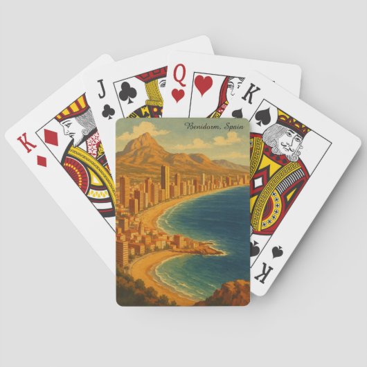 Benidorm Costa Blanca Spanje Reizen Pokerkaarten (Achterkant)