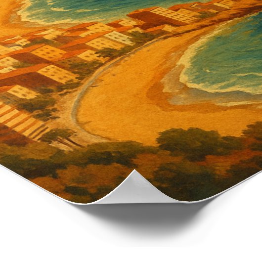  Benidorm Costa Blanca Spanje Reizen Poster (Hoek)