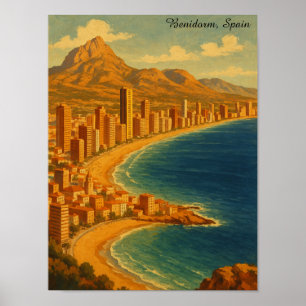  Benidorm Costa Blanca Spanje Reizen Poster