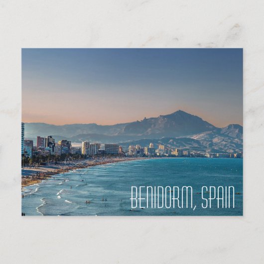 Benidorm, kustschot Spanje Briefkaart (Voorkant)