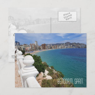 Benidorm Playa Levante-strand en Oceaan Briefkaart