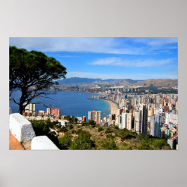 Benidorm Skyline Cityscape Costa Blanca Spanje Poster