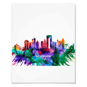 Benidorm Skyline Foto Afdruk