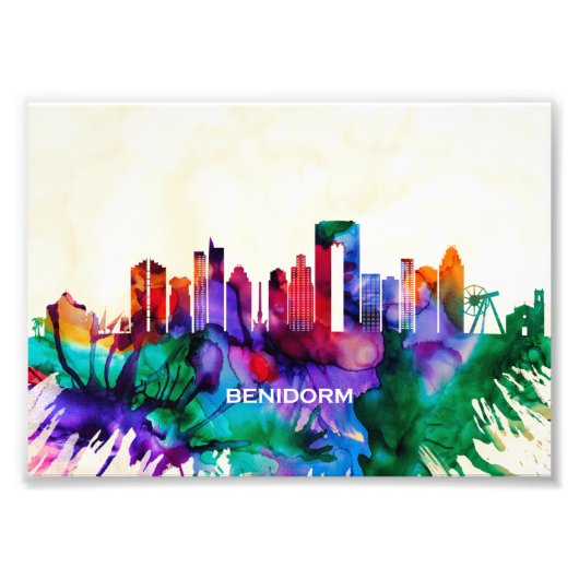 Benidorm Skyline Foto Afdruk (Voorkant)