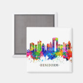 Benidorm Spain Skyline Magneet (Voorkant / Achterkant)