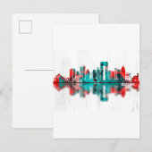 Benidorm Spain Skyline Uitnodiging Briefkaart (Voorkant / Achterkant)